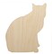 Cat Sitting Side Profile Solid Unfinished Wood Shape Piece Cutout for DIY Craft Projects